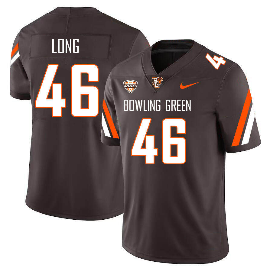 Men #46 Zach Long Bowling Green Falcons College Football Jerseys Stitched-Brown